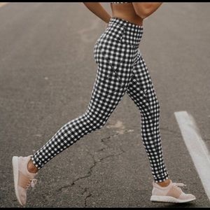 Albion Gingham High Waisted Stride Leggings